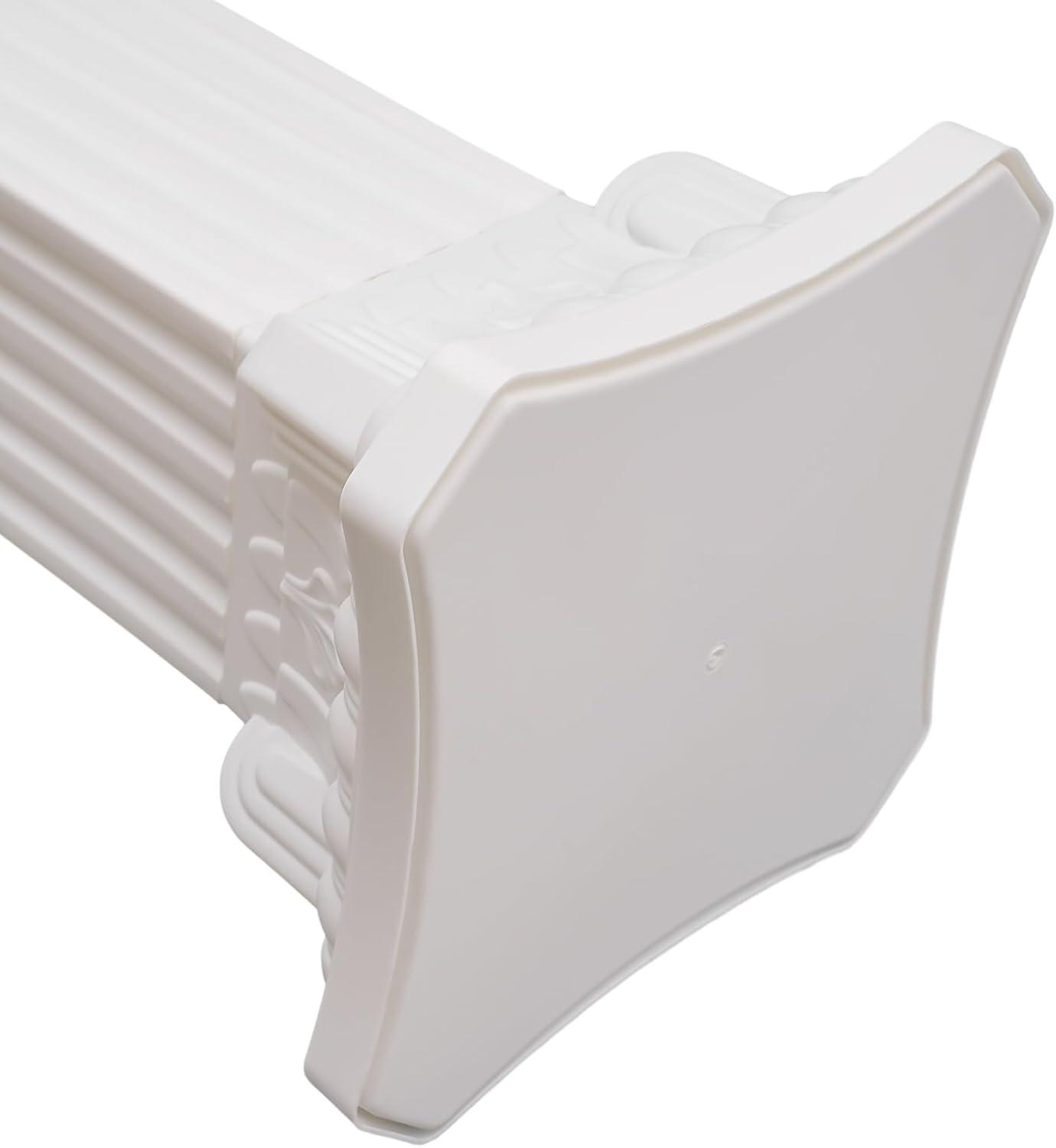 2Pcs European Style Roman Columns Wedding Column Stand Roman Pillar Plastic Greek Column Statue Plant Stand Wedding Event Party Decorative Column Pedestal Flower Pot Holder Decor (10.63x34.65 Inch)