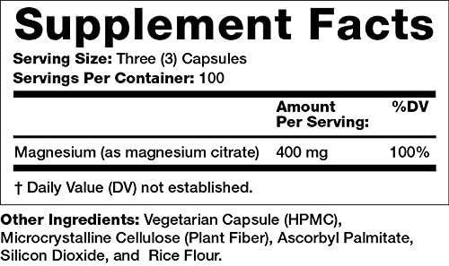Olympian Labs Magnesium Citrate, 300 Vegetarian Capsules (133 mg per Capsule)