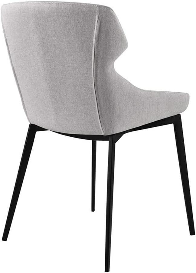 Armen Living Kenna Modern Fabric Dining Chair in Black (Set of 2)