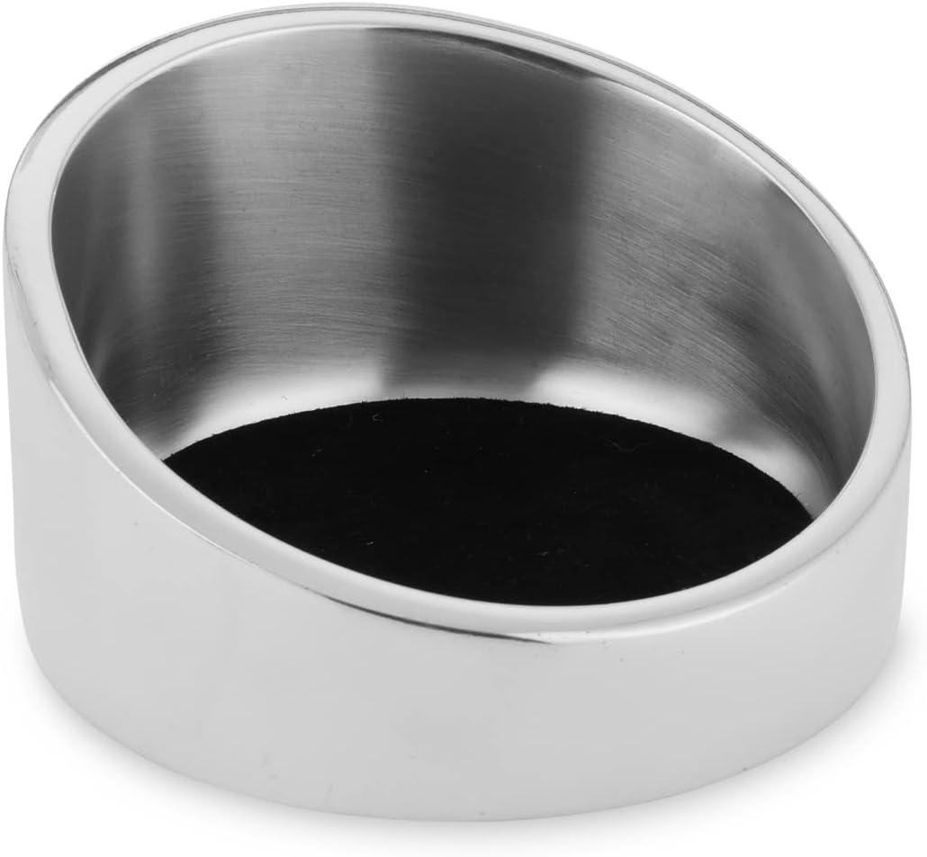 Nambé Tilt Winery Coaster - Angled Rim Alloy Drip Catcher & Bottle Holder - Sculptural Metal Table Accent, Chilled Bottle Rest & Counter Décor