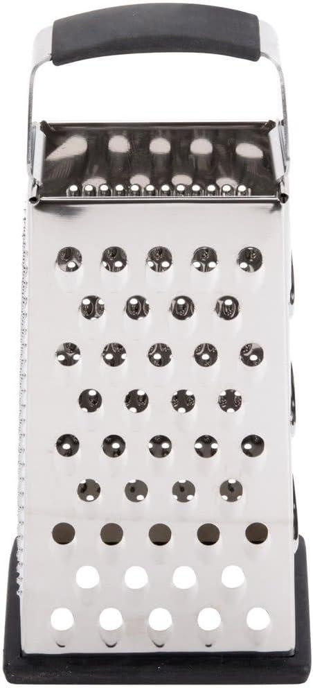 TableCraft Products SG205BH Stainless Steel 4 Sided Box Grater, 9" (Pack of 6)