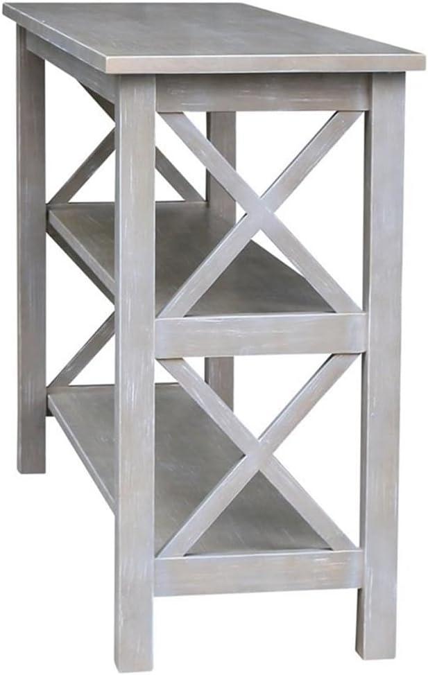 Hampton Console Table Washed Gray/Taupe - International Concepts: Solid Wood, Entryway, Foyer, Sofa Table