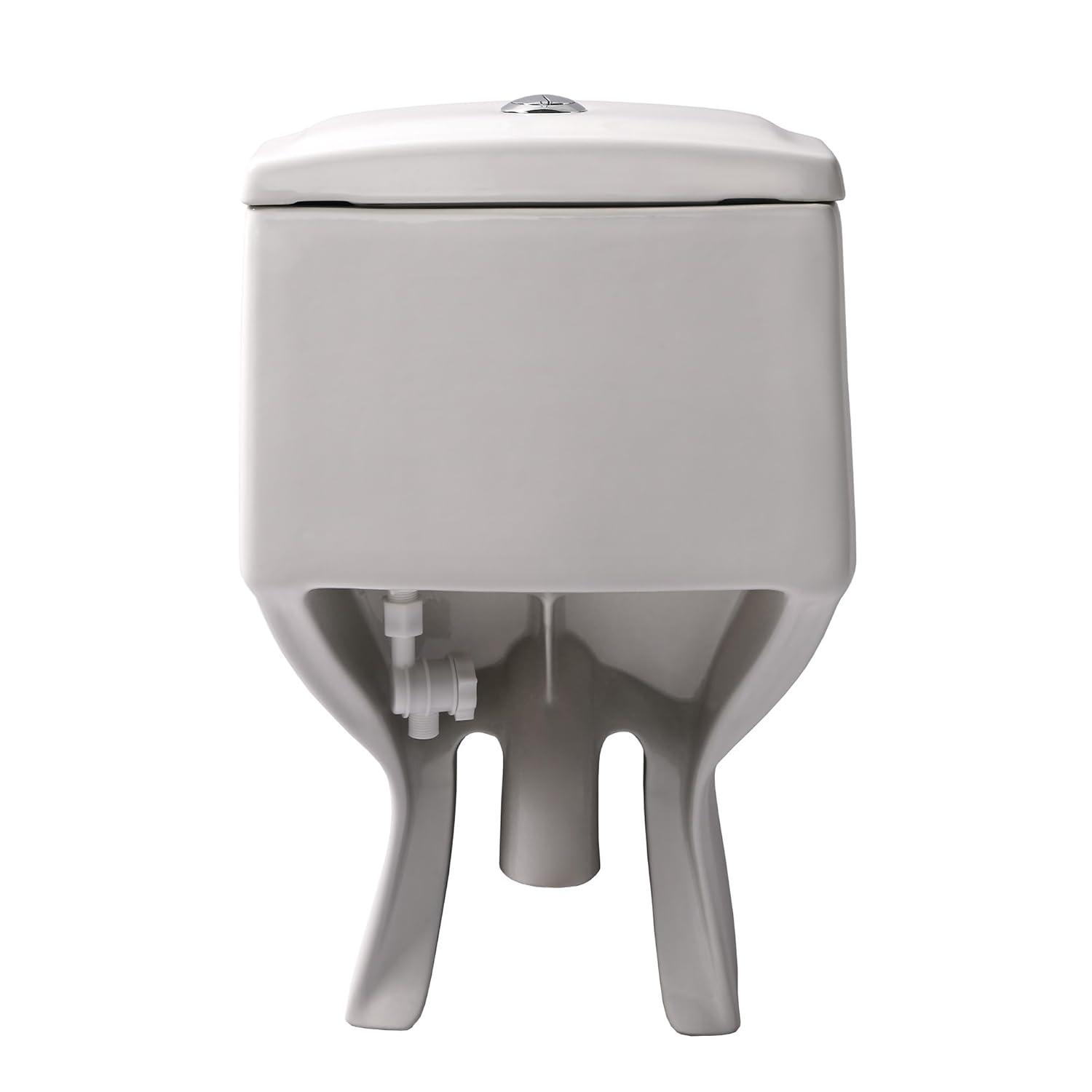 Whitehaus Collection Magic 1.6 Gallons GPF Elongated Comfort Height Floor Mounted One-Piece Toilet (Seat Included)