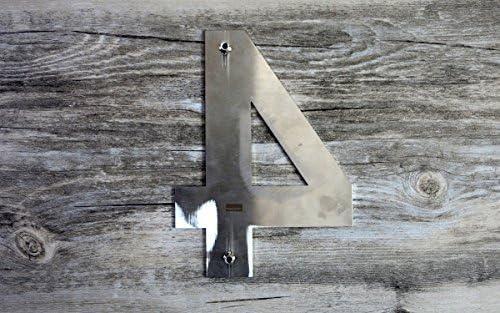 Barton 6" House Number 304 Stainless Steel Satin Floating Address House Home Number Sign