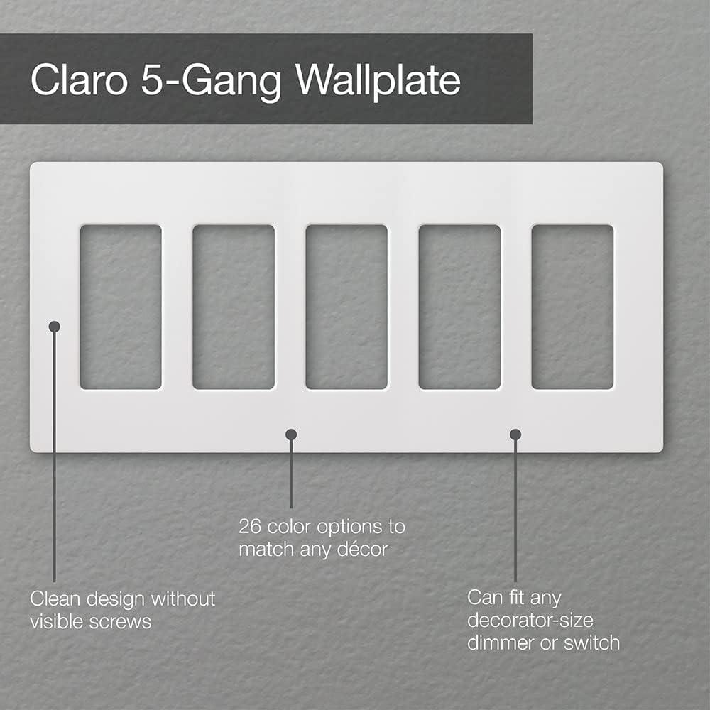 Ivory Gloss 5-Gang Decorator Wallplate