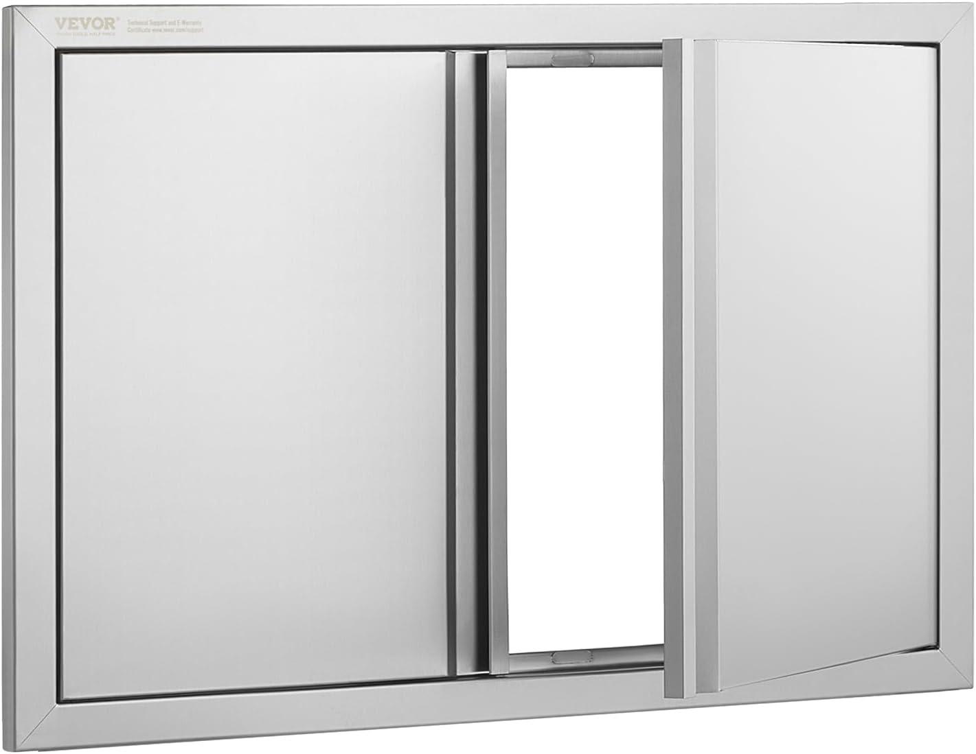 Stainless Steel Double Outdoor Kitchen Access Door