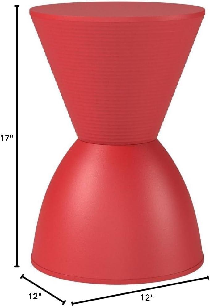 Modway Haste Stool Red : Plastic Round Accent Bench, No Assembly, Spot Clean, 17" Height