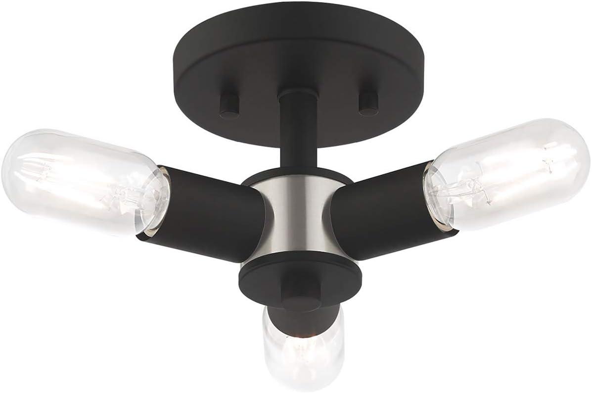 Livex Lighting Copenhagen 3 - Light Flush Mount in  Black