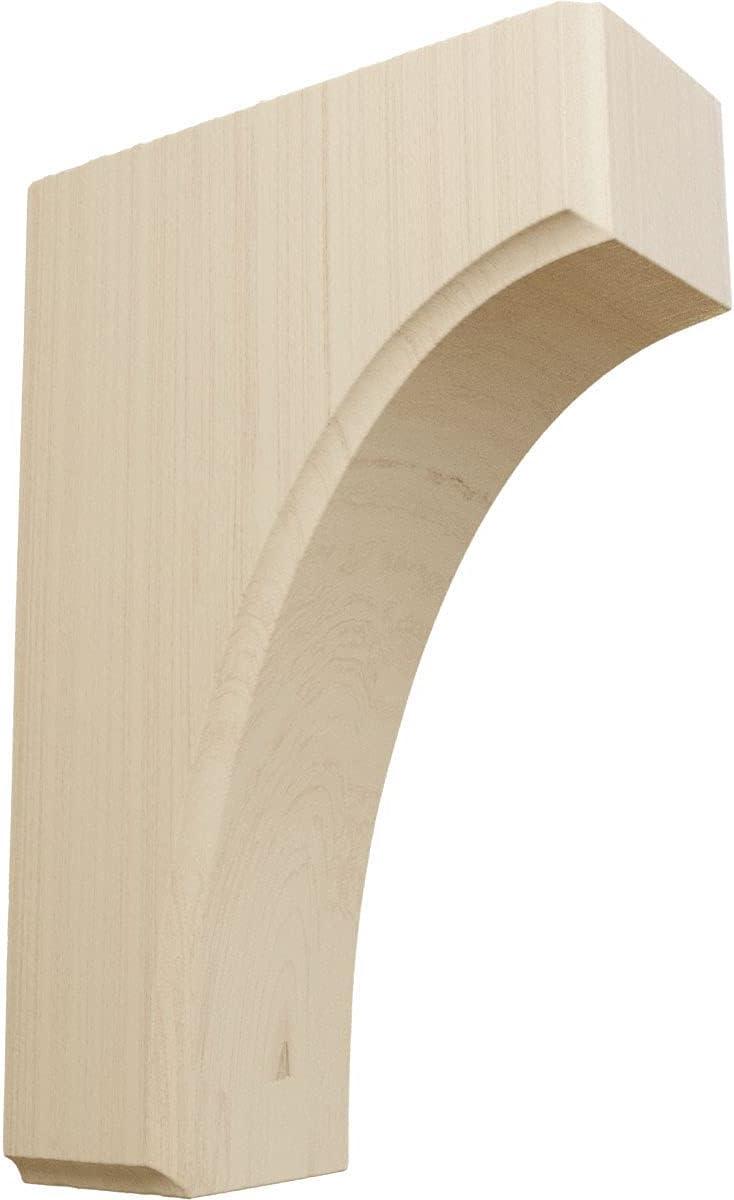 Clarksville Natural Rubberwood 6" Decorative Corbel Bracket