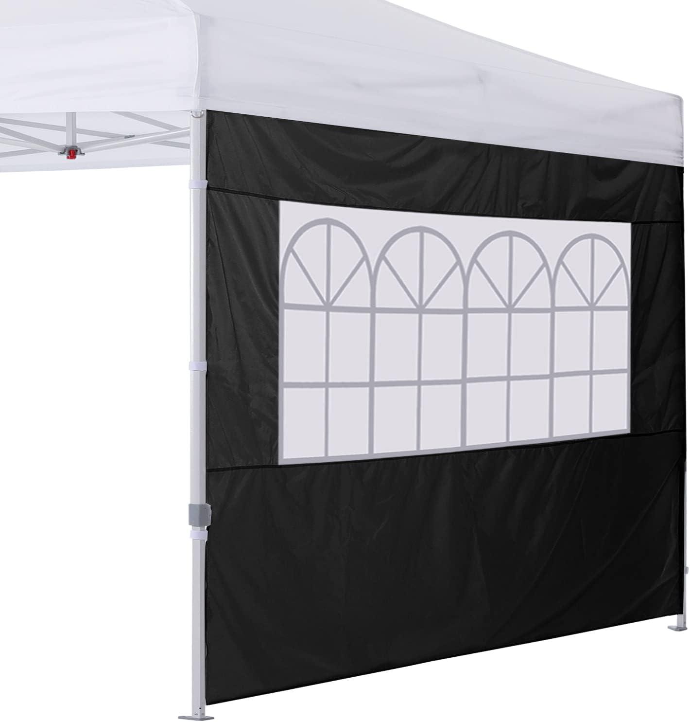 HLong Canopy Tent Sidewall for 10x10 Pop Up Canopy, 1 Piece, Black