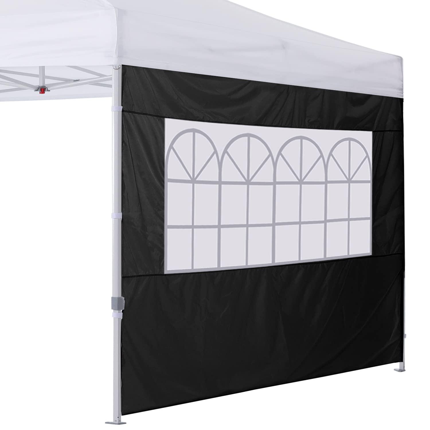 HLong Canopy Tent Sidewall for 10x10 Pop Up Canopy, 1 Piece, Black