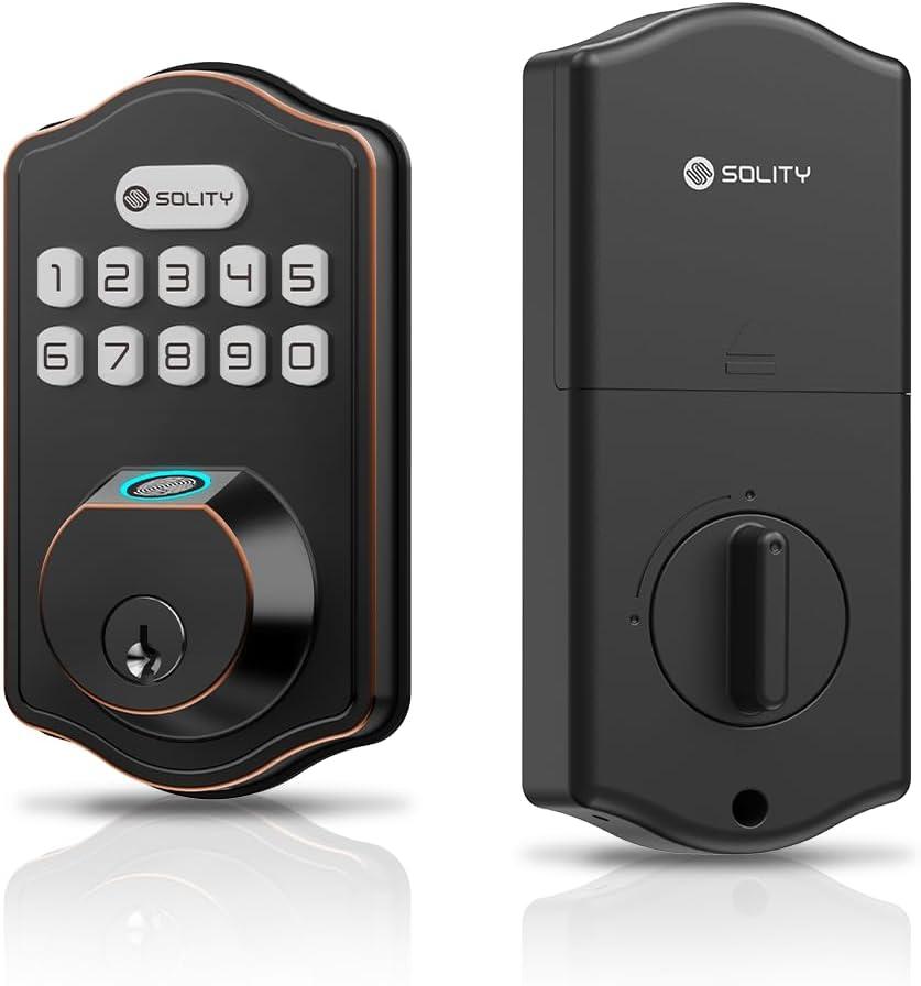 Nickel Electronic Deadbolt Door Lock with Keypad and Wi-Fi