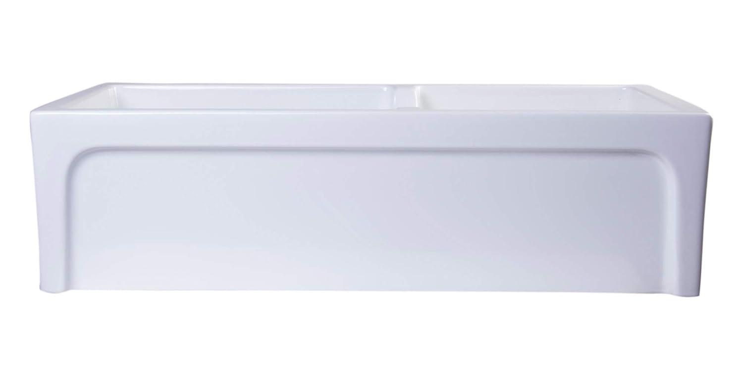 36'' L Farmhouse / Apron Double Bowl Fireclay Kitchen Sink