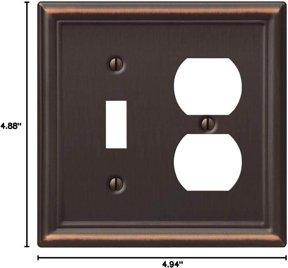 Aged Bronze Single Toggle and Duplex Steel Wallplate