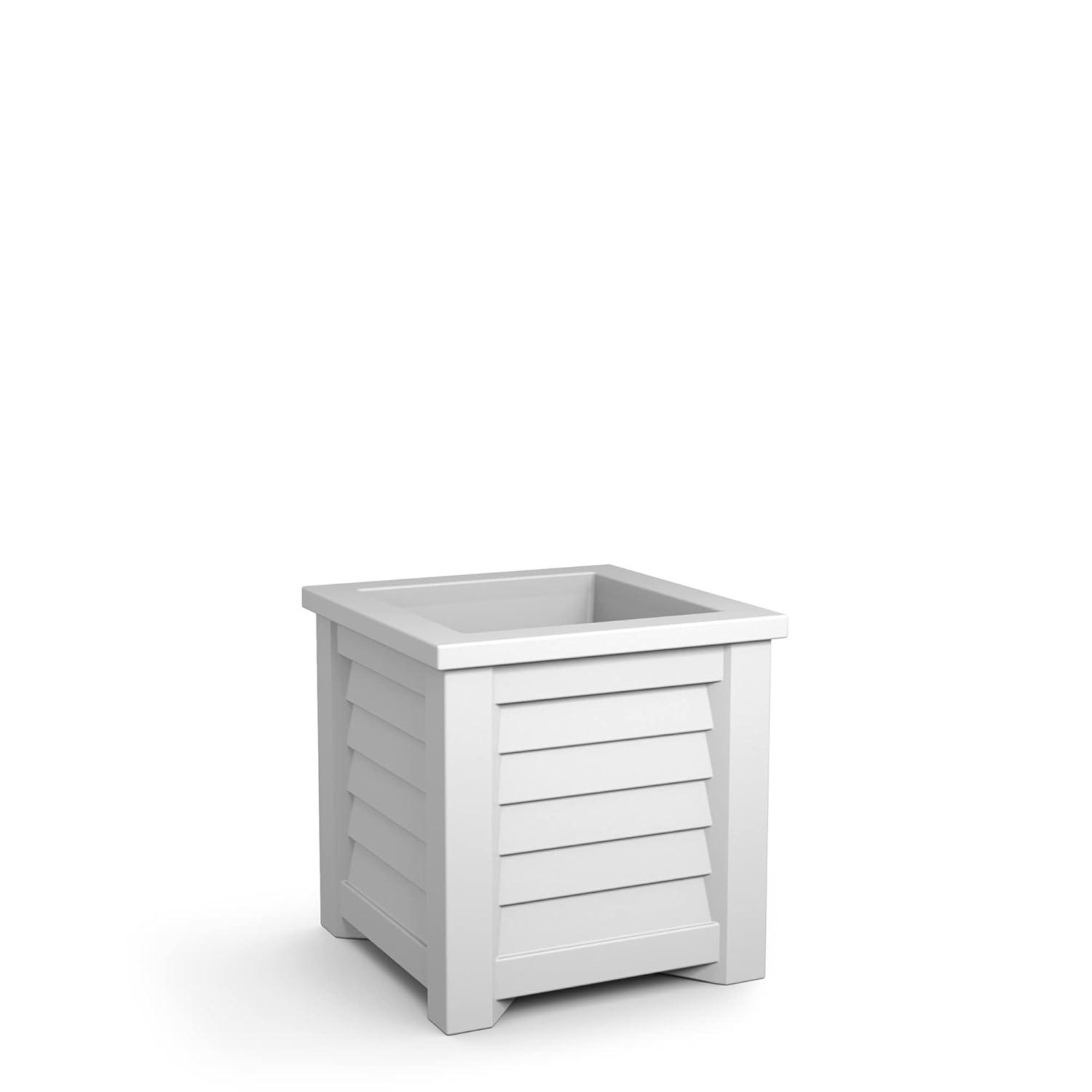 Lakeland 16" x 16" x 16" Square White Self-Watering Polyethylene Planter