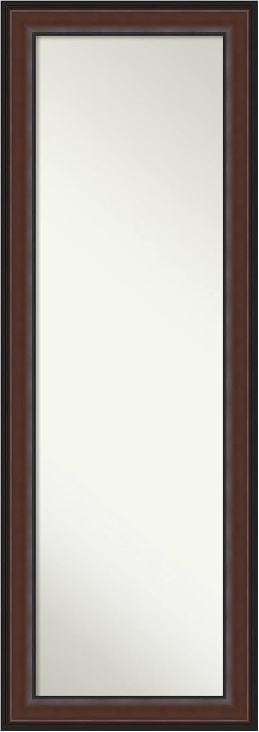 Amanti Art Harvard Walnut Non-Beveled On the Door Mirror Full Length Mirror, Wall Mirror 52.5 in x 18.5 in