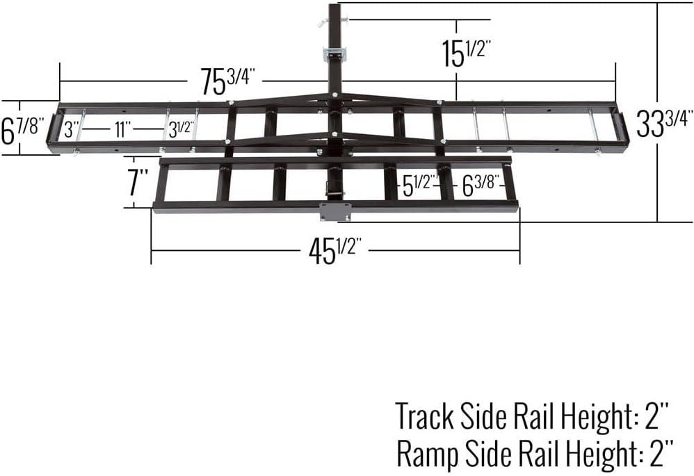 Black Widow MCC-500-F-Folding Steel Hitch Carrier for Dirt Bikes