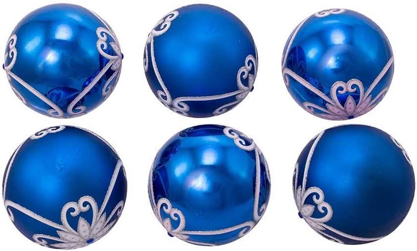 Glass Christmas Ball Ornament (Set of 6)