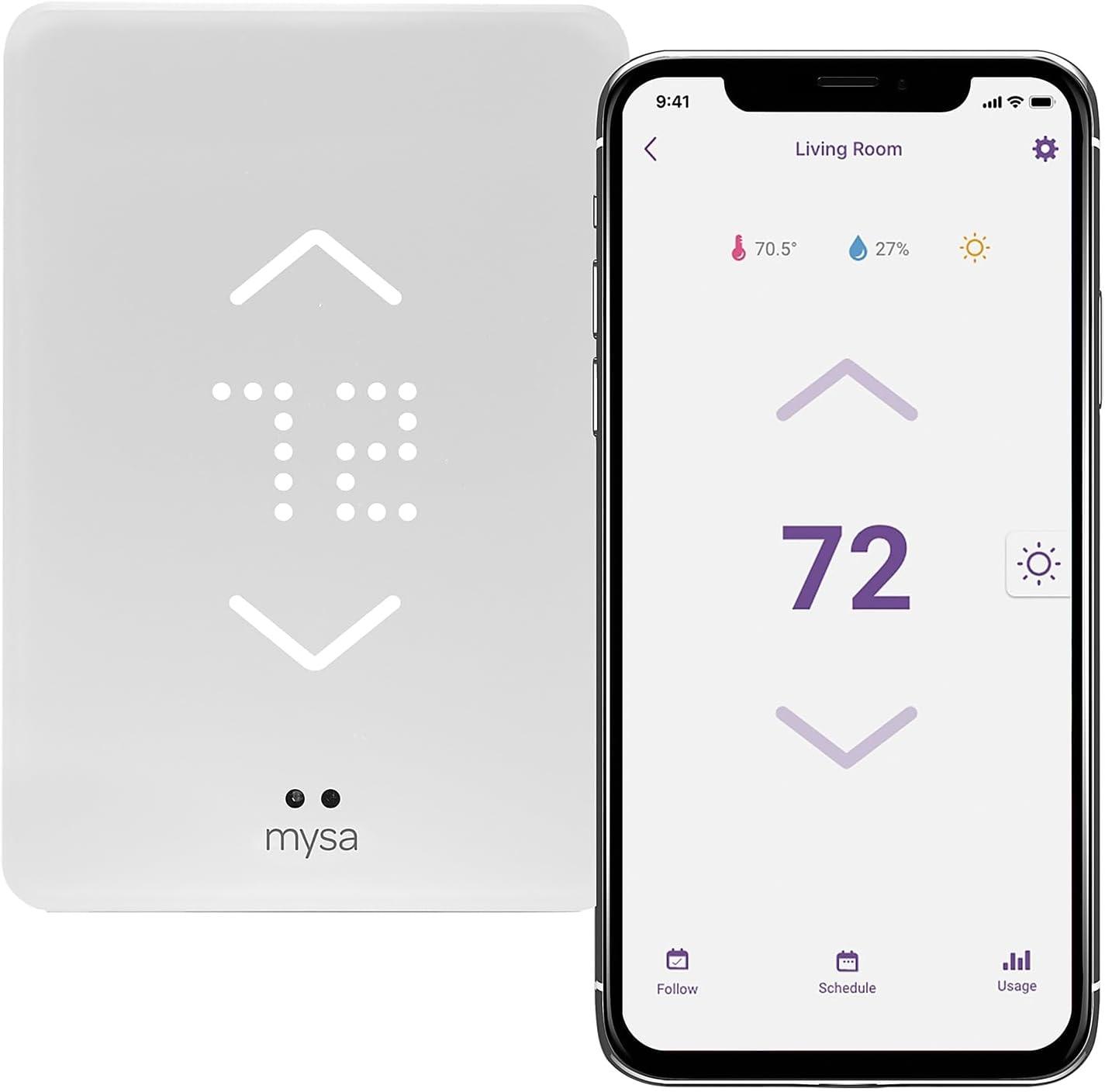 Mysa BB.2.0.01.NA-US Smart Thermostat for Electric Baseboard and In-Wall Heaters V2.0