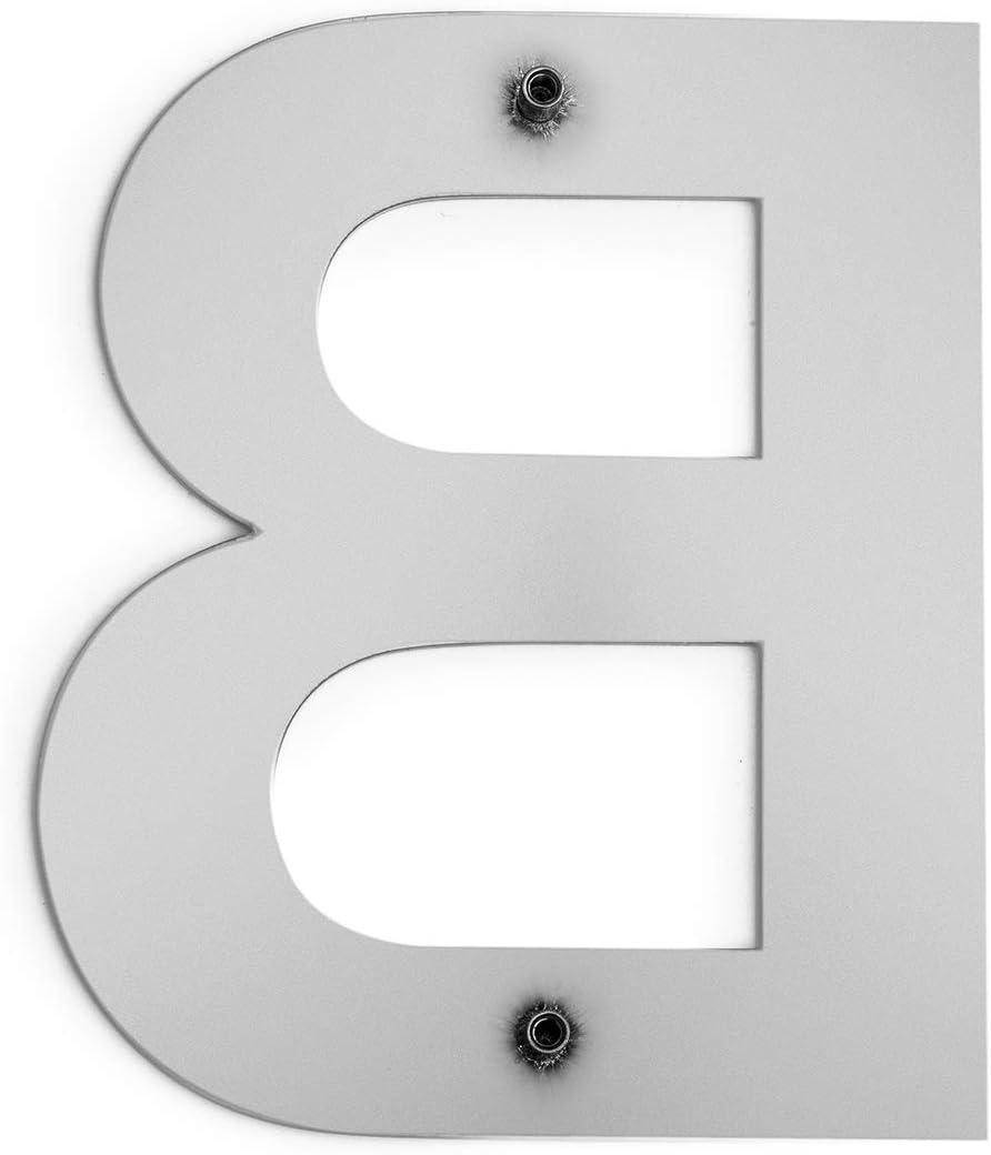 Barton 6" Inch Letter B Floating House Letter Stainless Steel Satin Home Letter Wall Mount