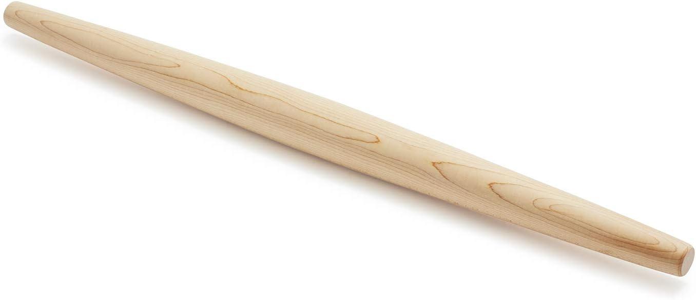 Handcrafted French Style Maple Wood Rolling Pin, 20 inch