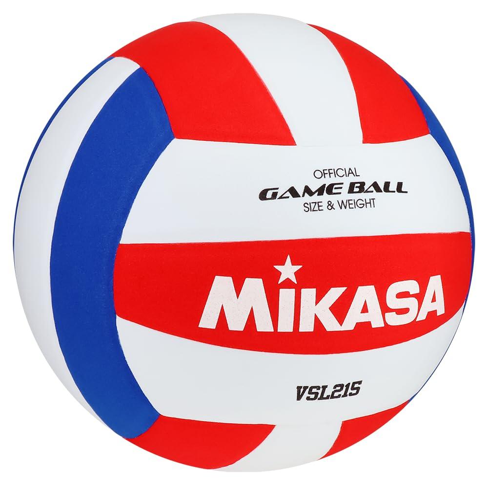 Mikasa VSL215 Competitive Class Volleyball, Size 5, Red/White/Blue