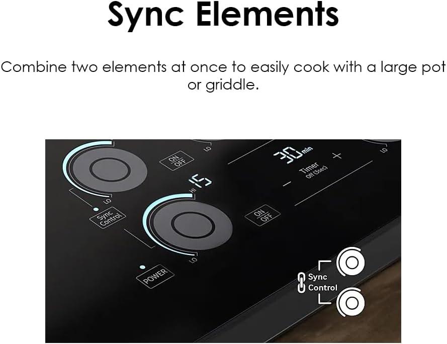 36" Smart Electric Cooktop with Sync Elements