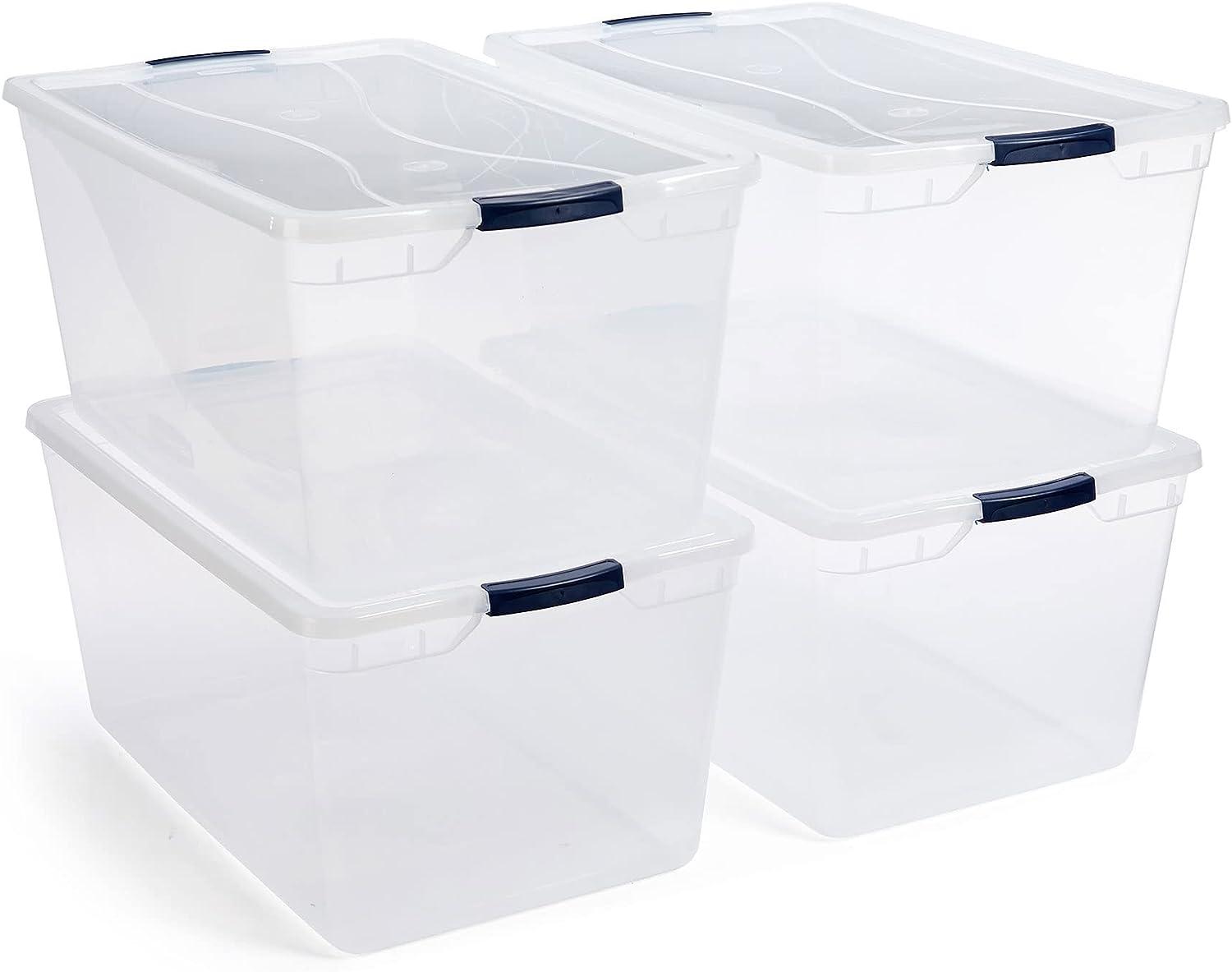 Rubbermaid Cleverstore Clear Storage Bins with Lids