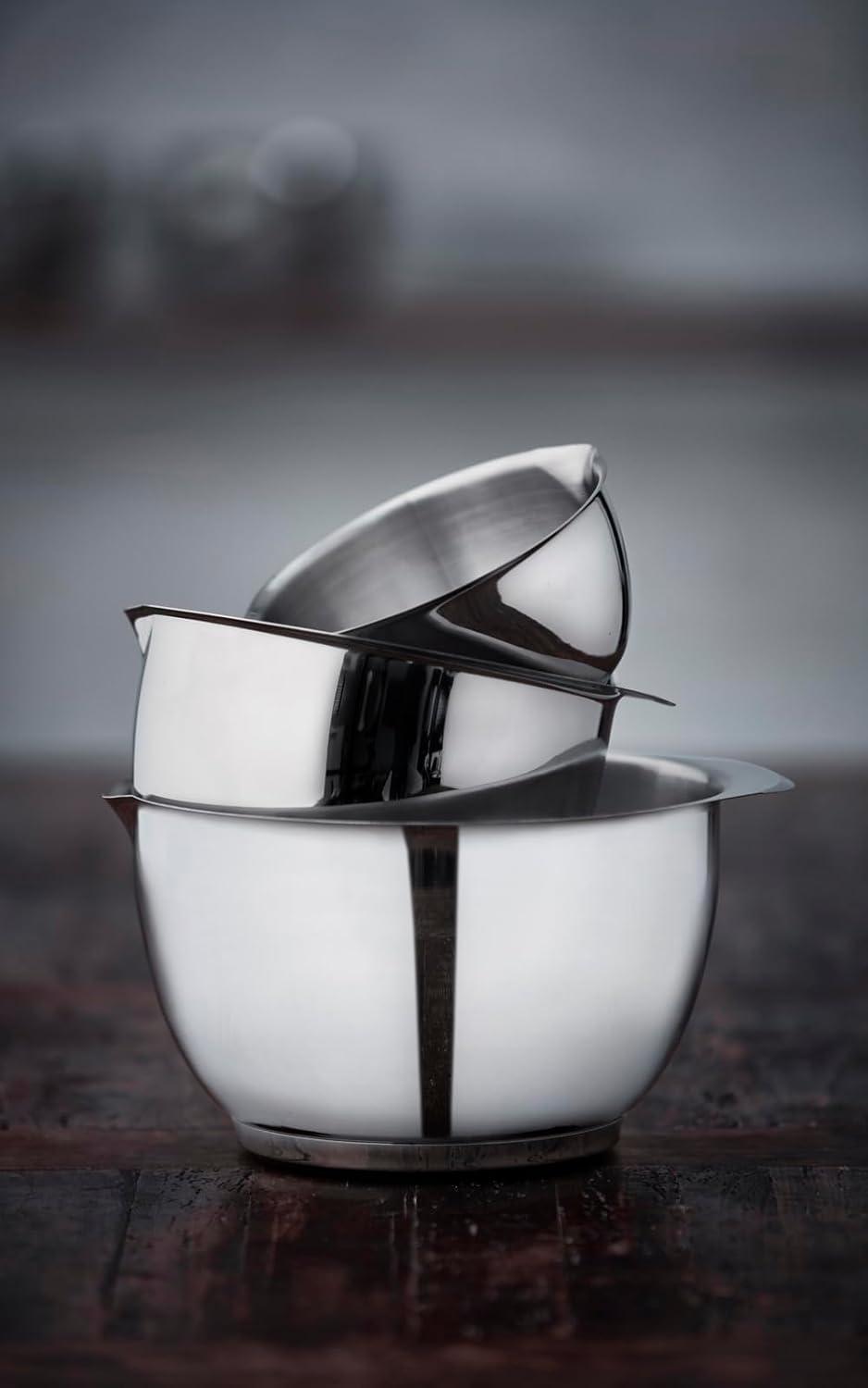 Stainless Steel Nesting Mixing Bowl Set with Lids