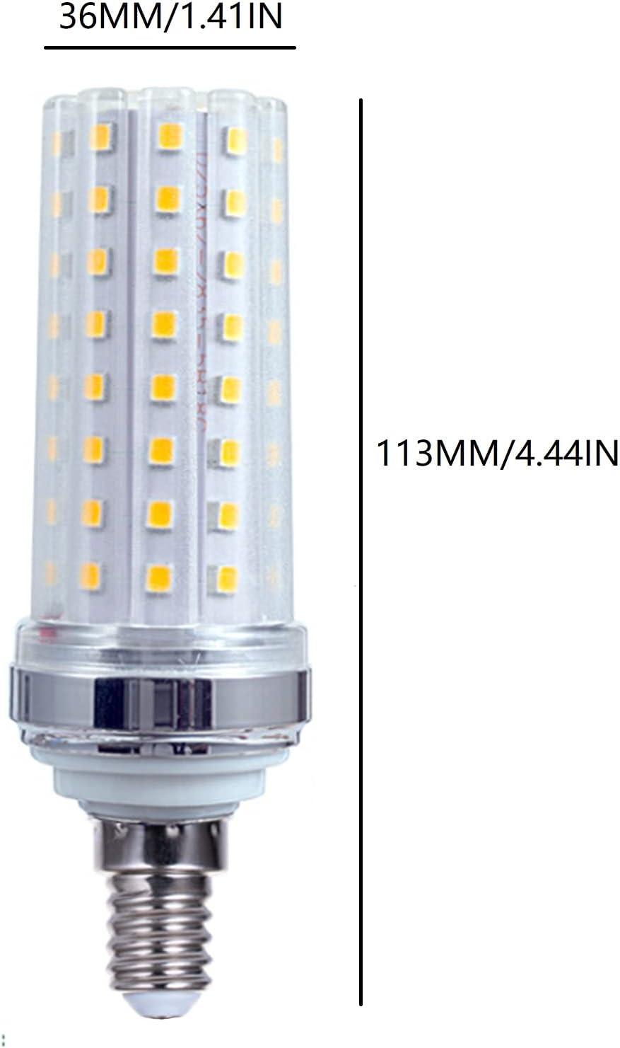 E12 LED Bulbs 20W LED Corn Light Bulb 180W Equivalent Warm White 3000K E12 Candelabra Base Decorative LED Chandelier Bulbs 2000LM for Pendant Home Lighting, Not Dimmable, AC85-265V(4 Pack)