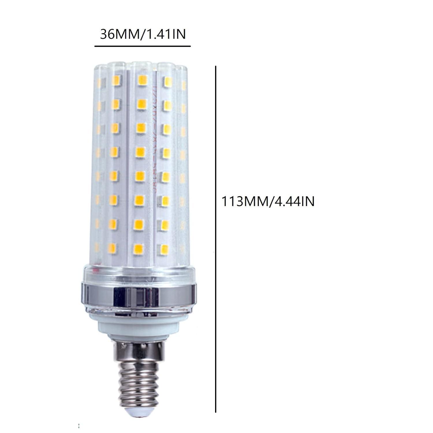 E12 LED Bulbs 20W LED Corn Light Bulb 180W Equivalent Warm White 3000K E12 Candelabra Base Decorative LED Chandelier Bulbs 2000LM for Pendant Home Lighting, Not Dimmable, AC85-265V(4 Pack)