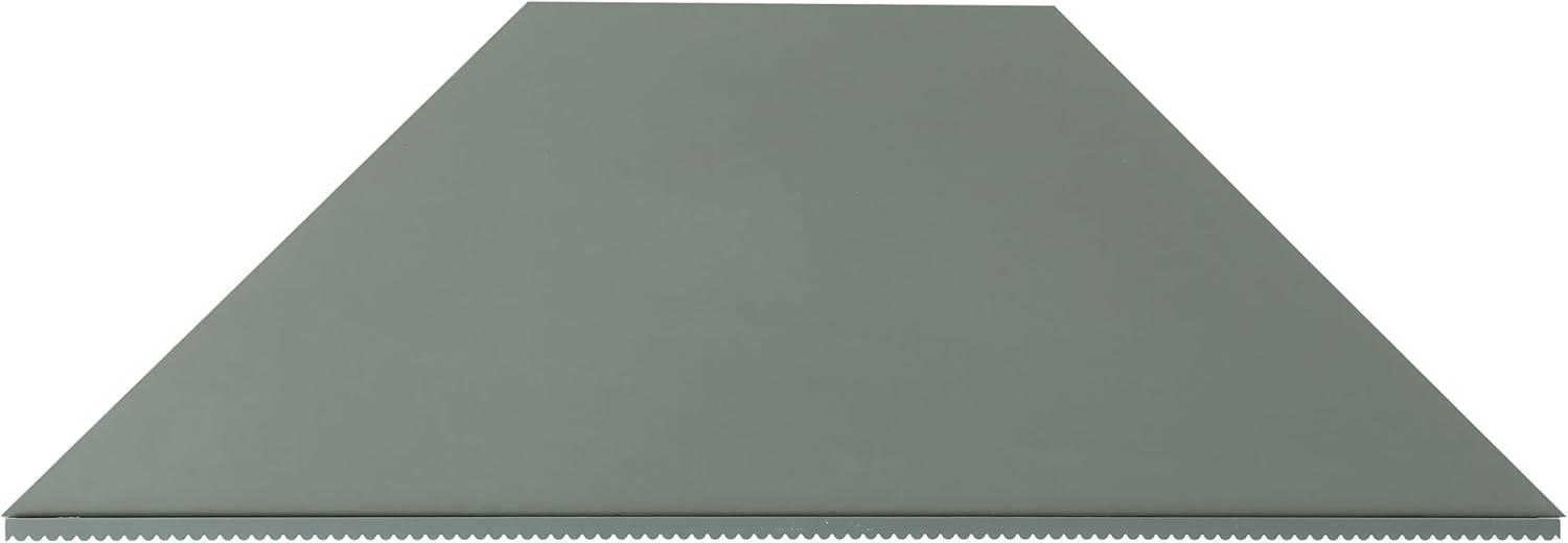 Denhour DH BASIC Transitional 47-inch 3-Shelf Corner Floating TV Stand by  3D Wavy Panel Door - Sage Green Weathered,N/A