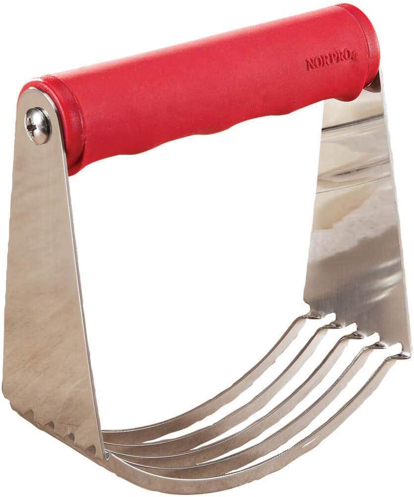 Red Grip-Ez Stainless Steel Pastry Blender