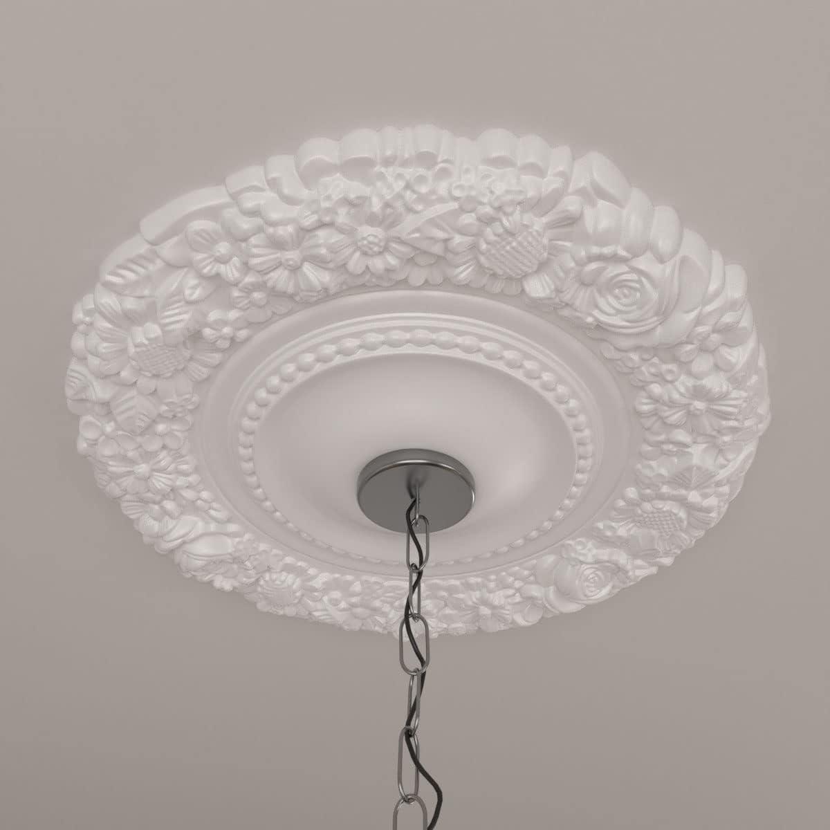 Ekena Millwork 21"OD x 2"P Marseille Ceiling Medallion (Fits Canopies up to 7 3/8")