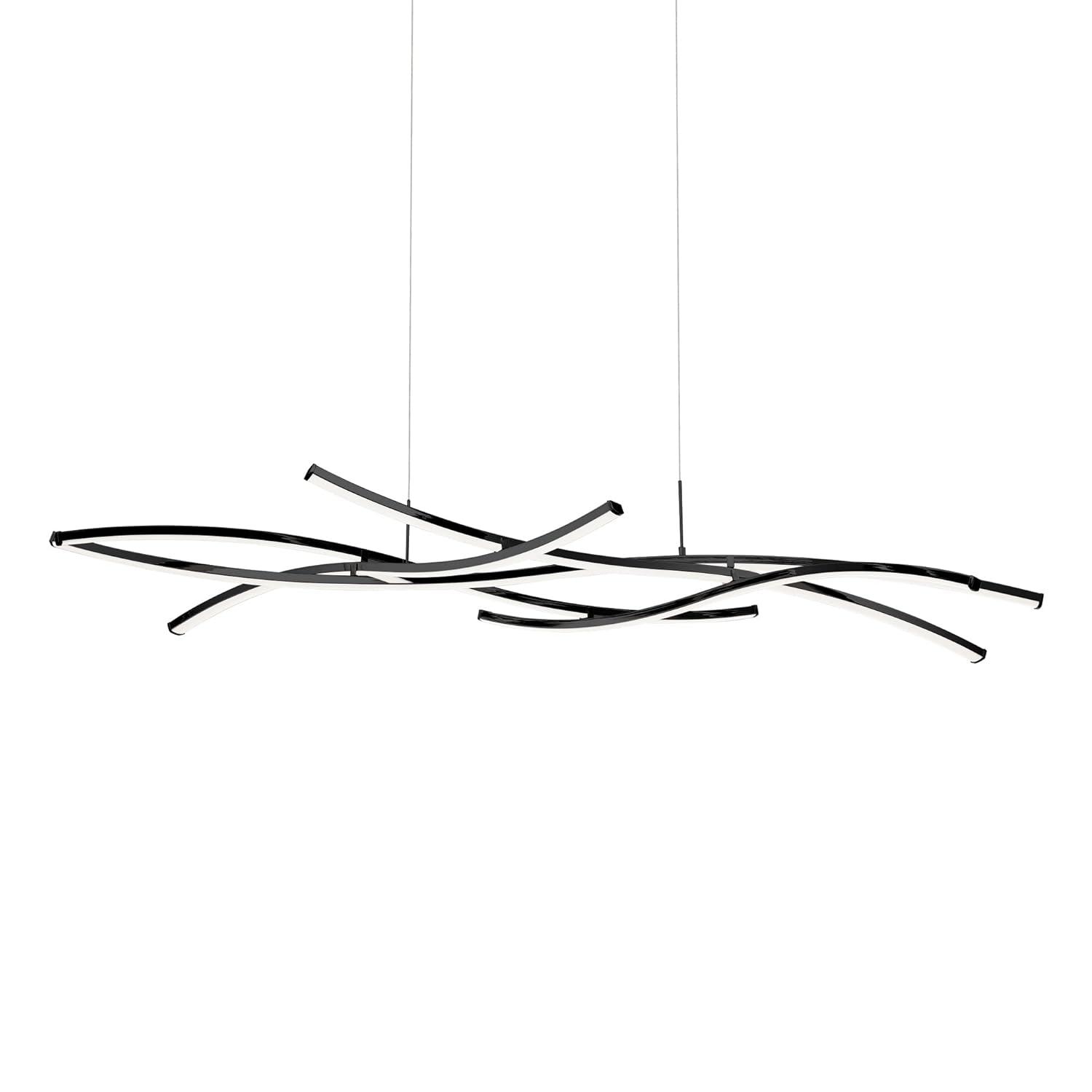 dweLED Divergence 9 - Light Dimmable LED Modern Linear Chandelier