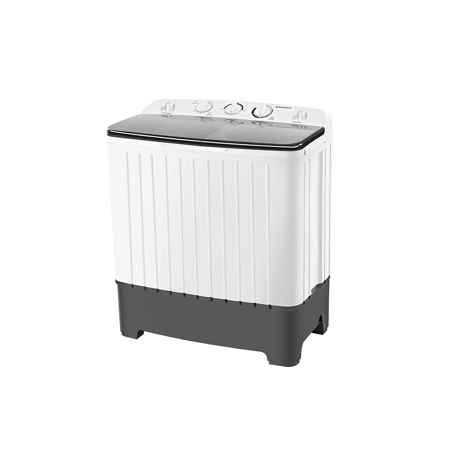 BANGSON BANGSON Portable Washing Machine, Mini Twin Tub Washer and Dryer Combo with 17.6 lbs