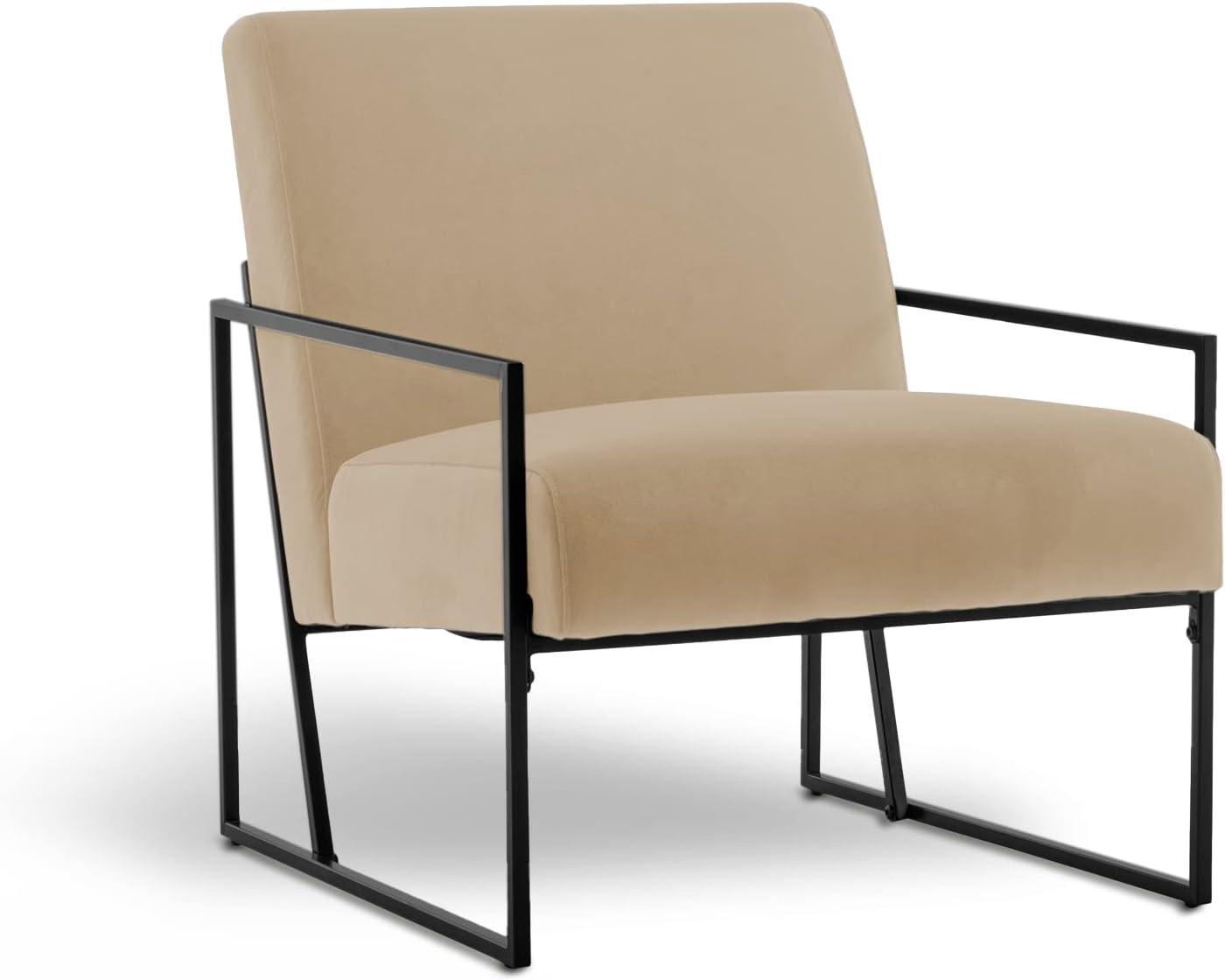 eLuxury Metal Arm Accent Chair