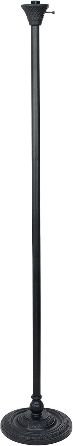 CHLOE Lighting BELLE Tiffany-style Mission Blackish Bronze 1 Light Torchiere Lamp 14" Shade