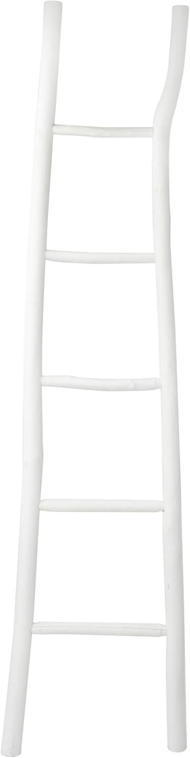 White Tanoak Wood Decorative Blanket Ladder