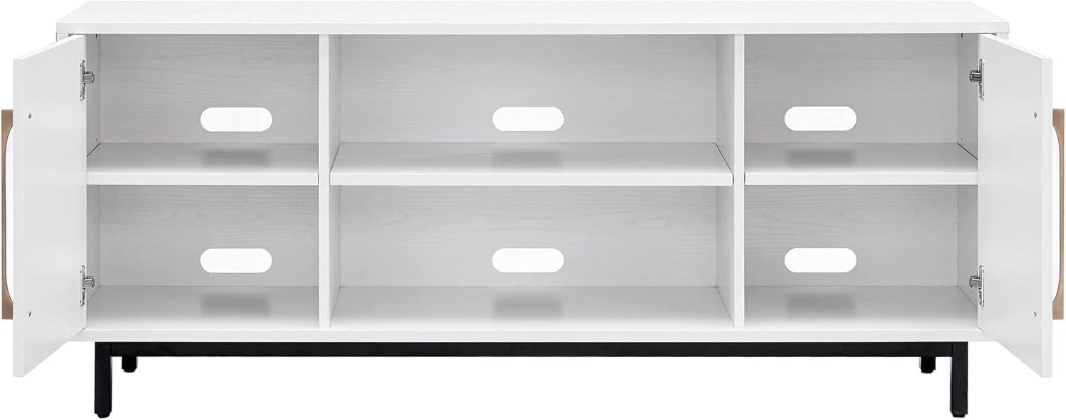 Evelyn&Zoe Julian Rectangular TV Stand for TV's up to 65", White