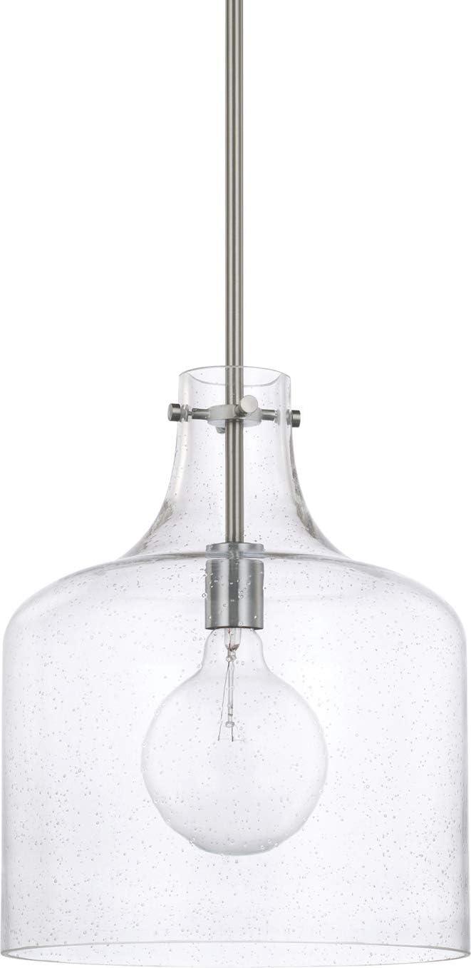 Capital Lighting 325712 1 Light 15" Tall Pendant - Nickel