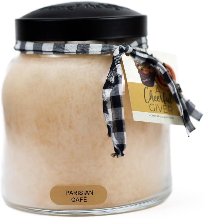 Parisian Cafe Scented Jar Candle with Black Lid