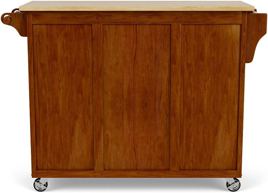 Create-a-Cart Cherry Kitchen Cart with Salt and Pepper Granite Top