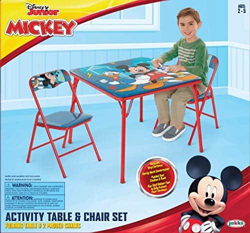 Mickey Mouse Child 3-Piece Table and Chairs Set, Red