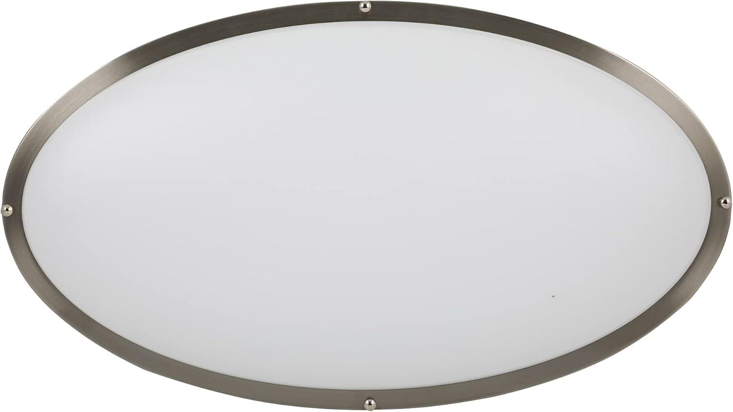 Brushed Nickel 24" Oval LED Flush Mount Ceiling Light, Energy Star Certified