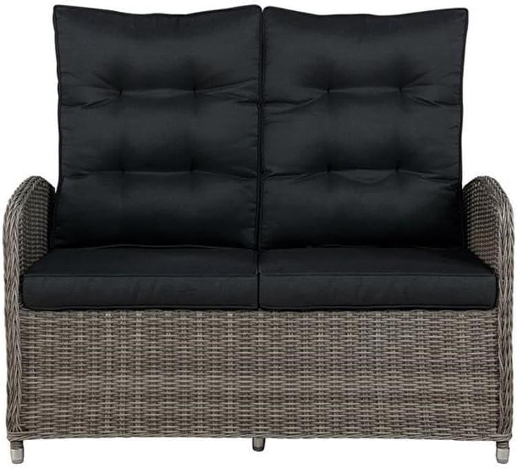 Monaco Outdoor 2 Seat Reclining Bench - Gray - Alaterre Furniture