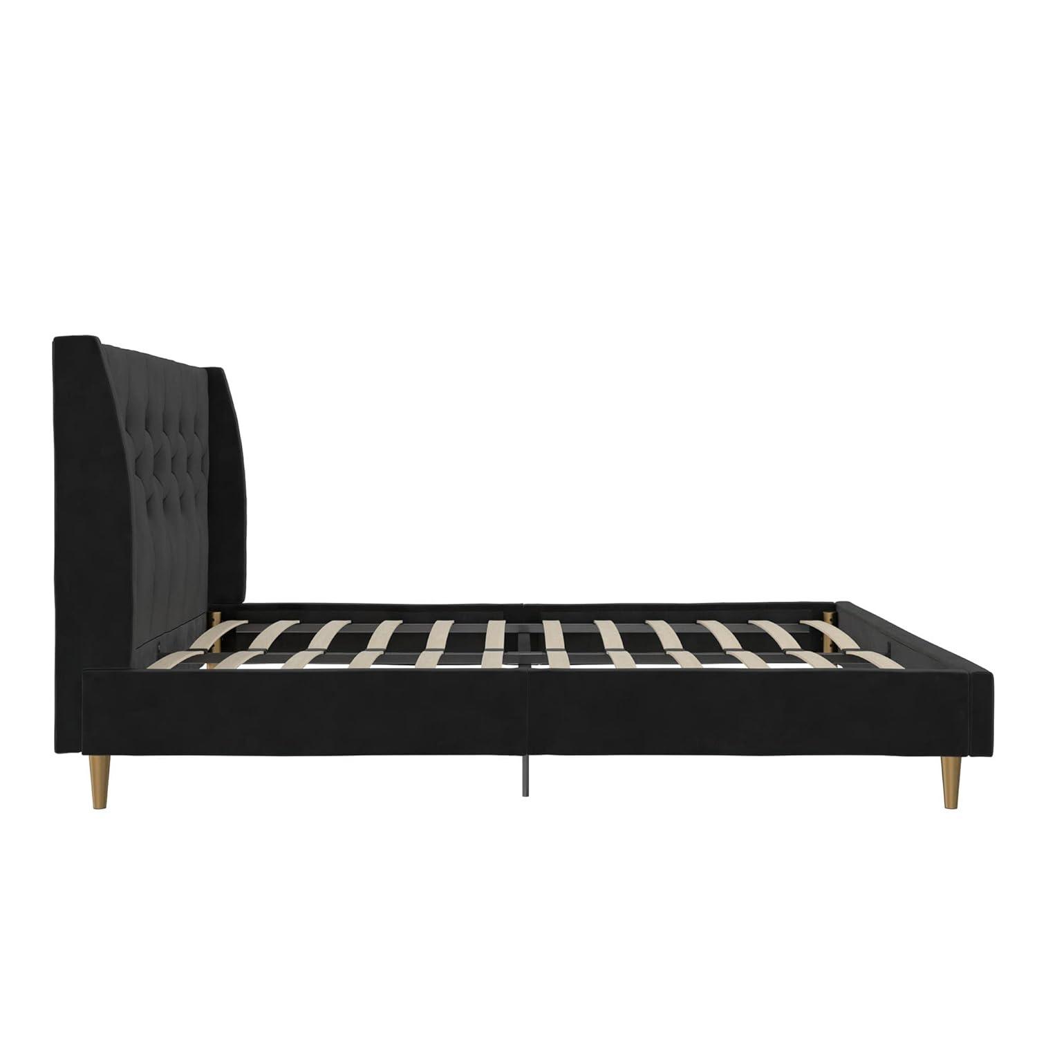 Her Majesty Upholstered Wingback Bed