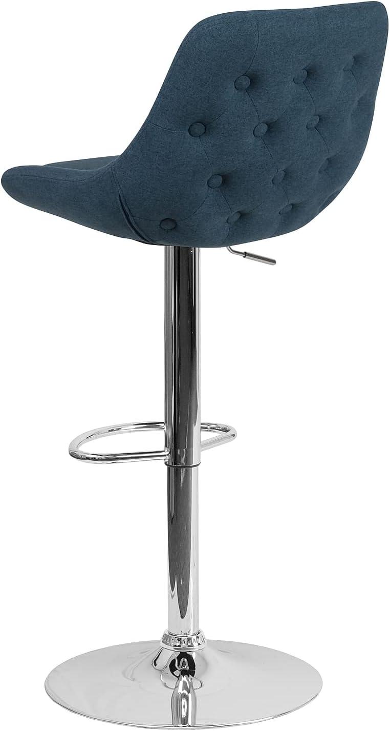 Flash Furniture Contemporary Adjustable Height Gas Lift Swivel Bar Stool with Support Pillow - Kitchen Dining Stool