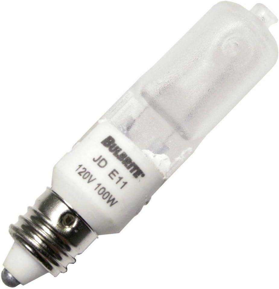White Frosted Halogen Mini-Candelabra Screw-in Bulb, 100W