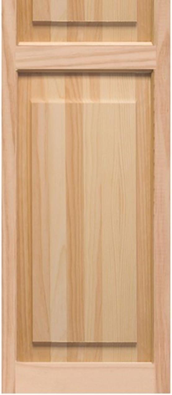 LTL Home Products Pinecroft Raised Panel Wood Exterior Shutters (Set of 2)